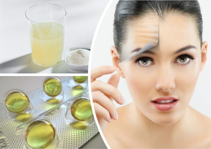 Serum mit Vitaminen zur Verjüngung der Gesichtshaut